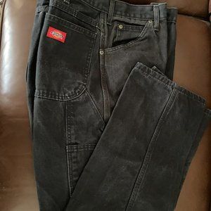 Dickies Men's Relaxed Fit Duck Jean, Black Rinsed, 36x30